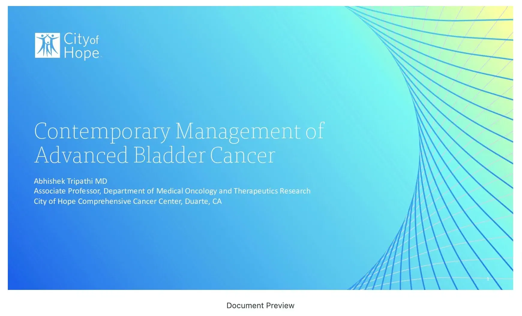 2023 CCC | Contemporary Management of Urothelial Cancer