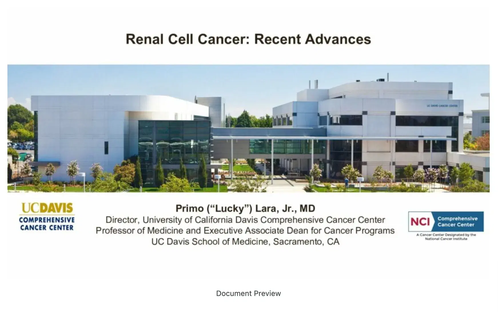 2022 CCC | Renal Cell Cancer: Recent Advances