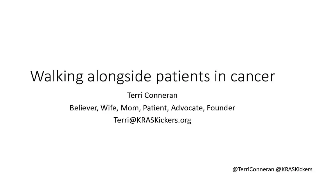 Walking Alongside Patients in Cancer