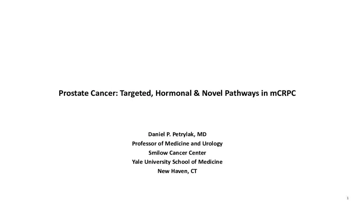 2022 NOSCM | Prostate Cancer: Targeted, Hormonal & Novel Pathways in mCRPC