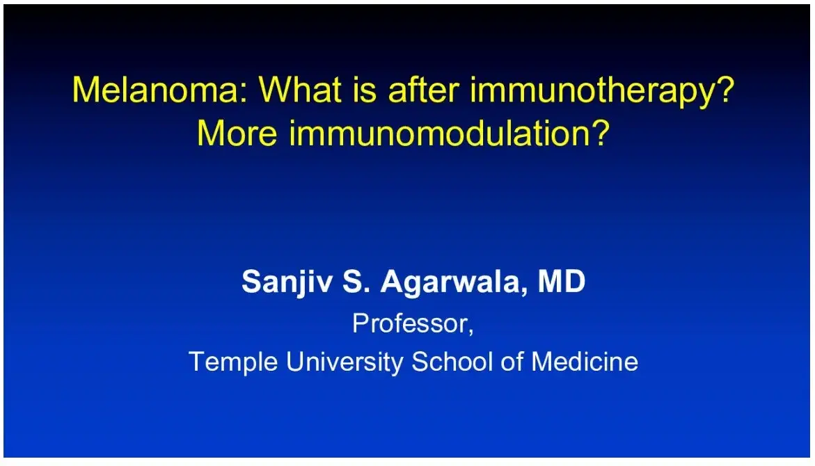 Melanoma: What is after immunotherapy? More immunomodulation?